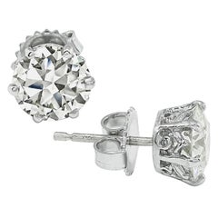 3.01 Carat Diamond Stud Earrings