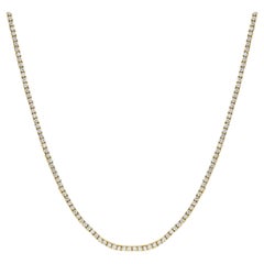 3.01 Carat Diamond Tennis Necklace in 14K Yellow Gold