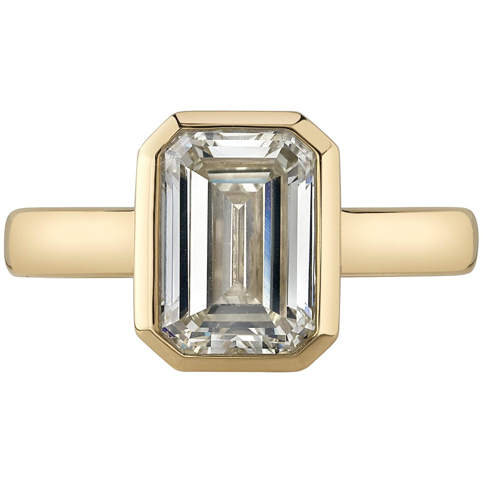 Handcrafted Rae Emerald Cut Diamond Ring by Single Stone