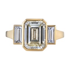 Handcrafted Amelia Emerald Cut Diamond Ring by Single Stone