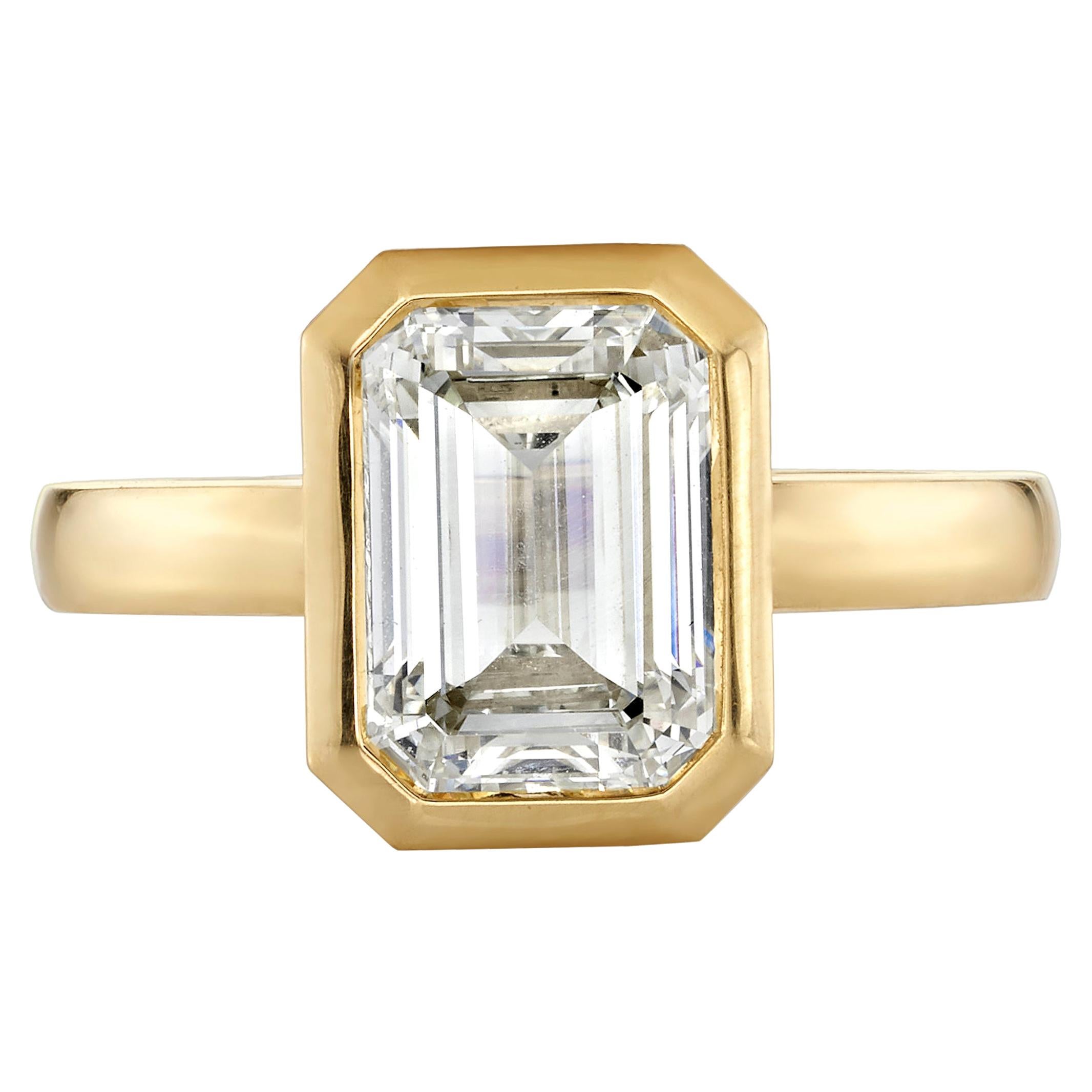 3.01 Carat GIA Certified Emerald Cut Diamond Mounted in an 18 Karat Gold Ring
