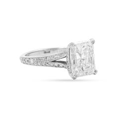 3.01 Carat GIA Certified K/SI1 Radiant Cut Diamond Engagement Ring by Neil Lane