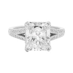 3.bague de fiançailles en diamant taille radiant 01 carat certifié GIA K/SI1 par Neil Lane