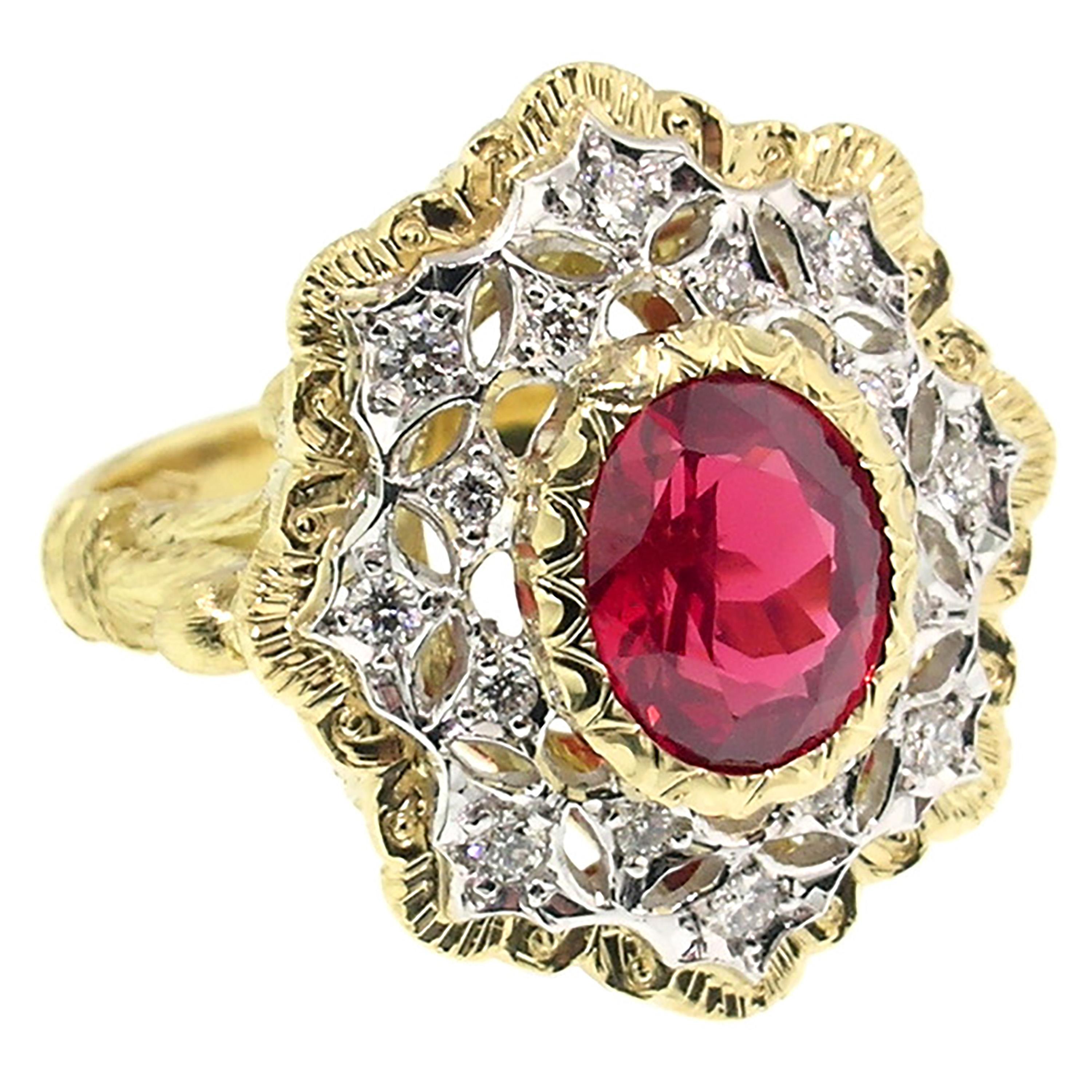 The Giulia ring is one of my favorite cocktail styles; the intricate, lacy style is built up gorgeously around the featured gemstone, making for an exceptional statement piece. This Giulia ring perfectly represents one of my favorite jewelry