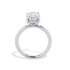 3.01 carat Oval Shape Diamond Platinum Engagement Ring