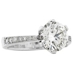 3.01 Carat Solitaire Brilliant Cut Diamond Engagement Ring