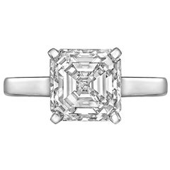 3.01 Carat Square Emerald-Cut Diamond Ring 'J/VS1'