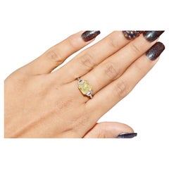 3.01 Carat Yellow Diamond Ring VS1 Clarity GIA Certified