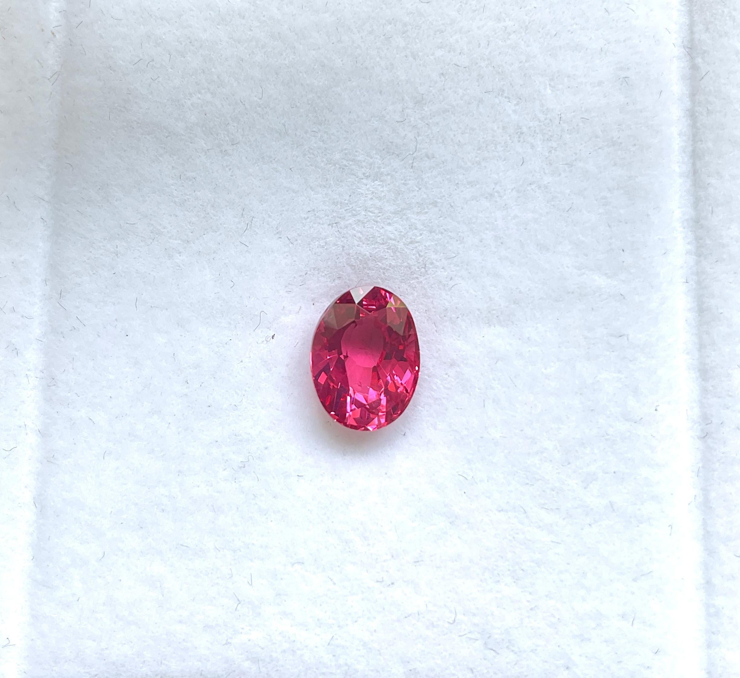 3.01 Carats Tanzania Pink Spinel Top Quality Cut stone For Jewelry Natural Gem 5