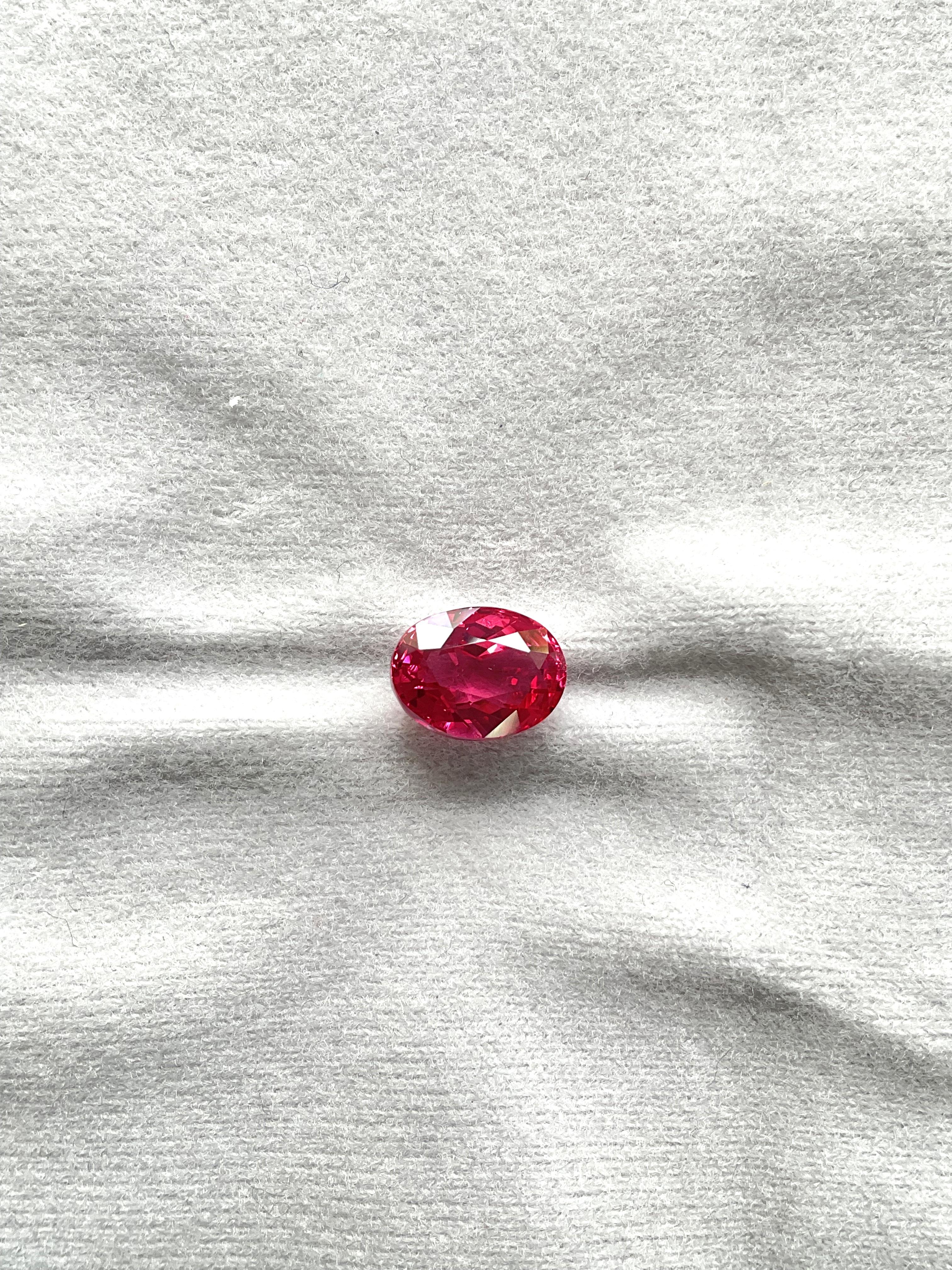 Oval Cut 3.01 Carats Tanzania Pink Spinel Top Quality Cut stone For Jewelry Natural Gem