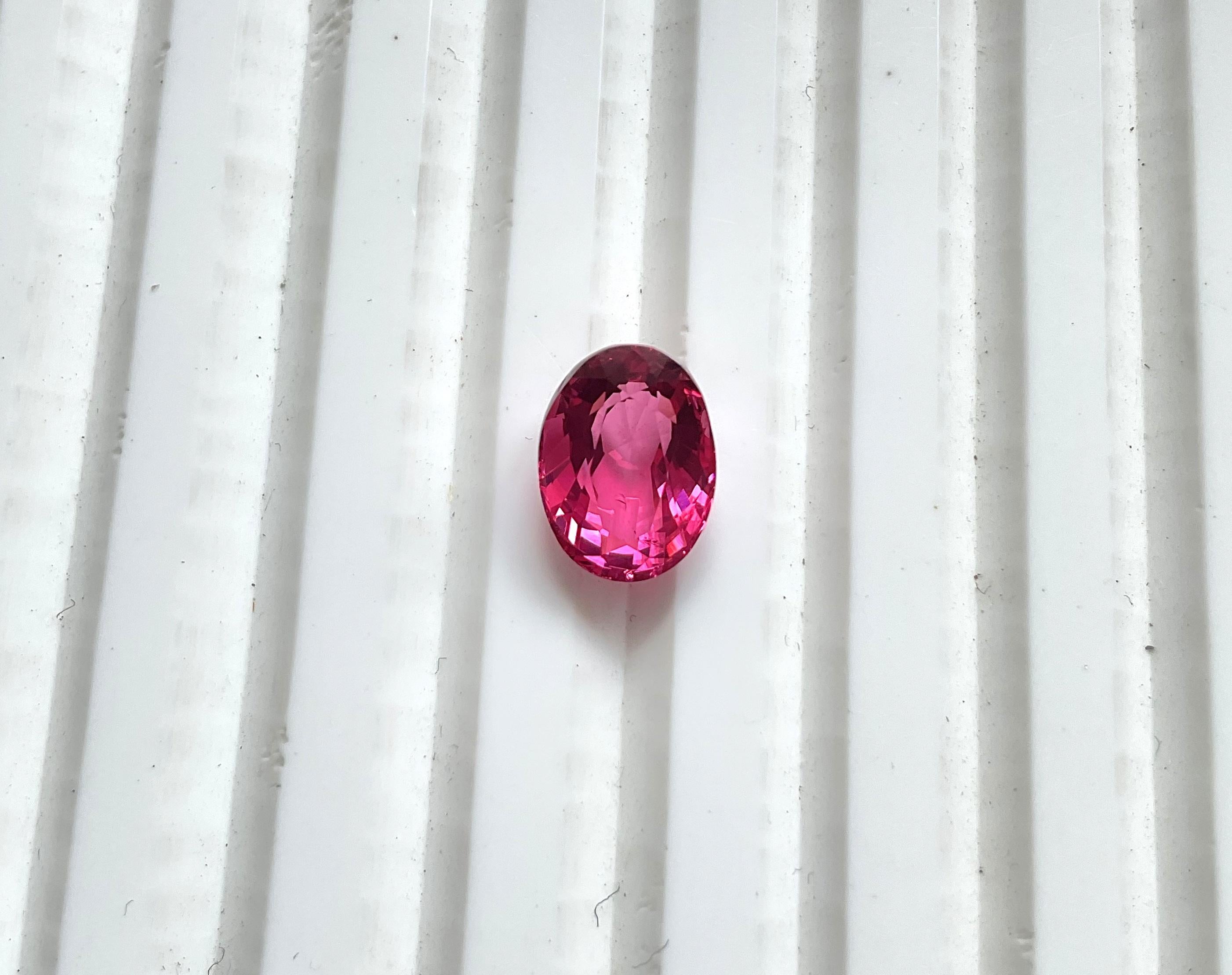 3.01 Carats Tanzania Pink Spinel Top Quality Cut stone For Jewelry Natural Gem 2