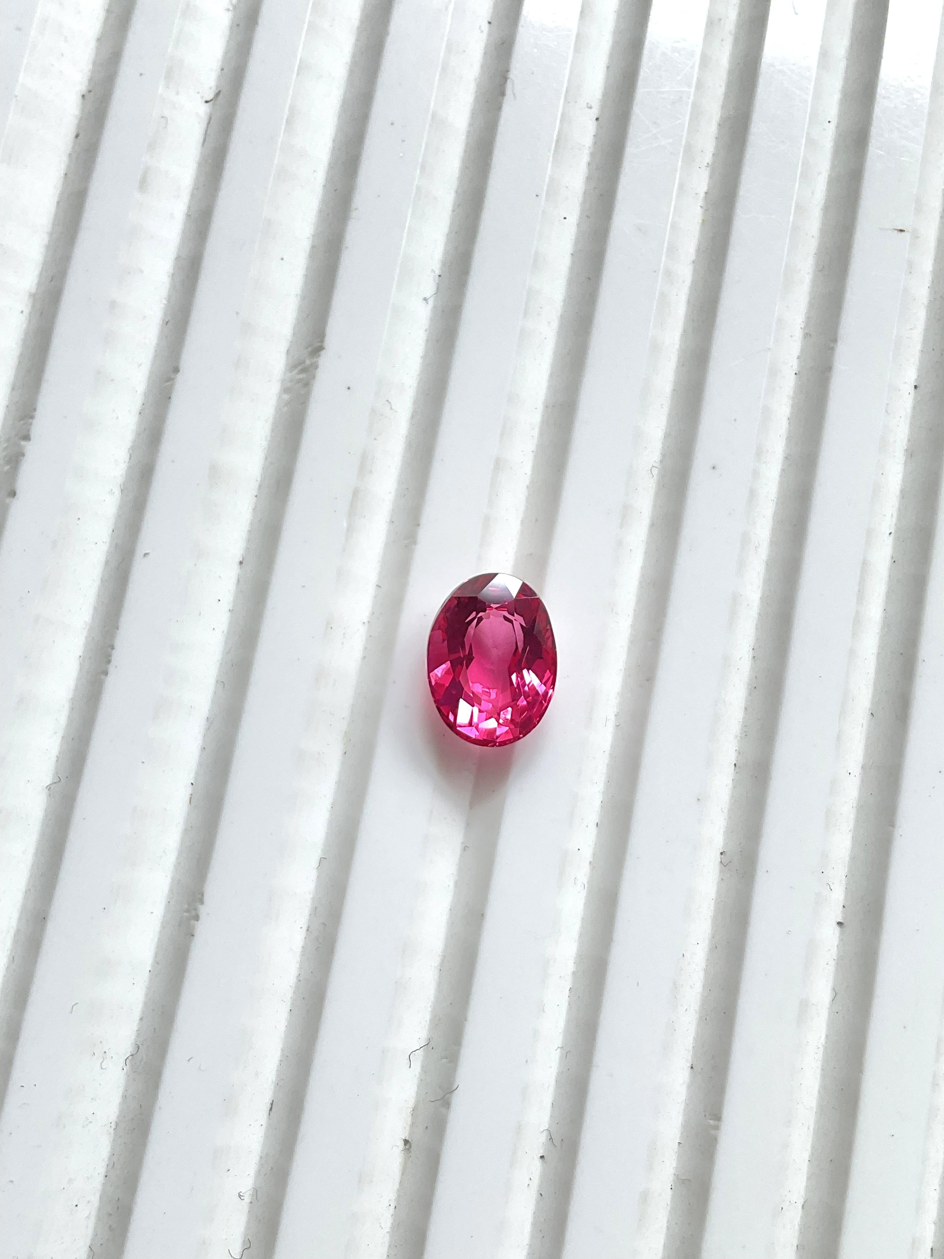 3.01 Carats Tanzania Pink Spinel Top Quality Cut stone For Jewelry Natural Gem 3