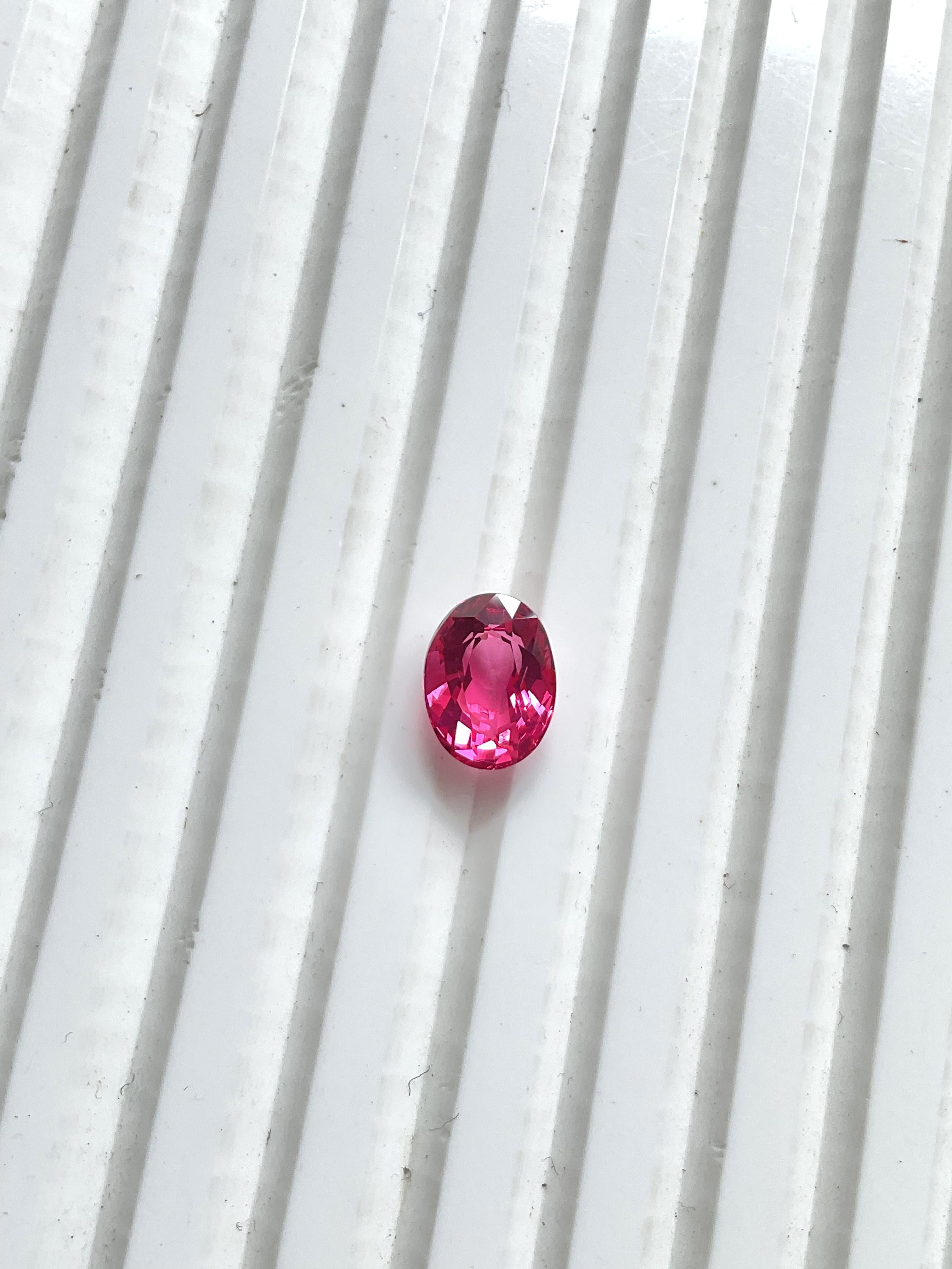 3.01 Carats Tanzania Pink Spinel Top Quality Cut stone For Jewelry Natural Gem 4