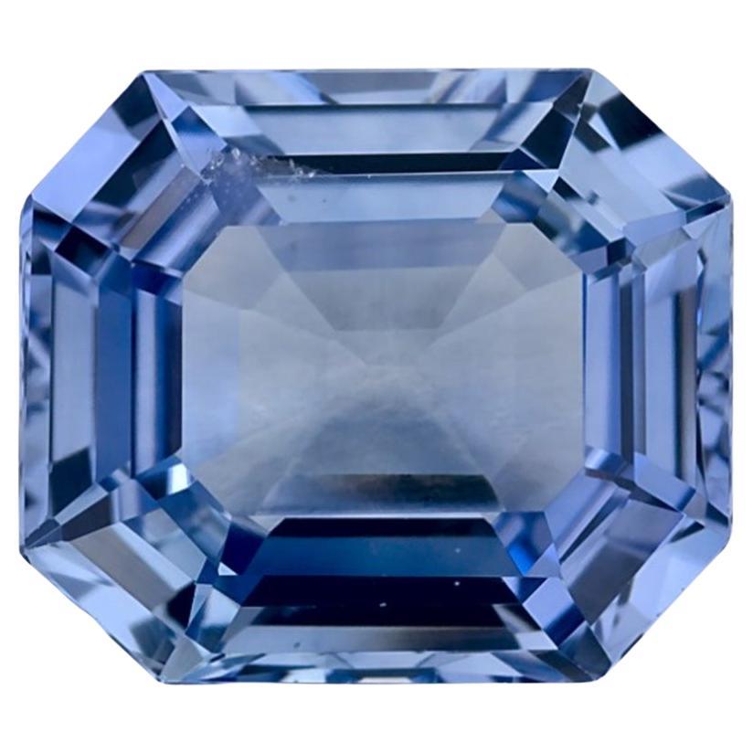 3.01 Ct Blue Sapphire Octagon Cut Loose Gemstone