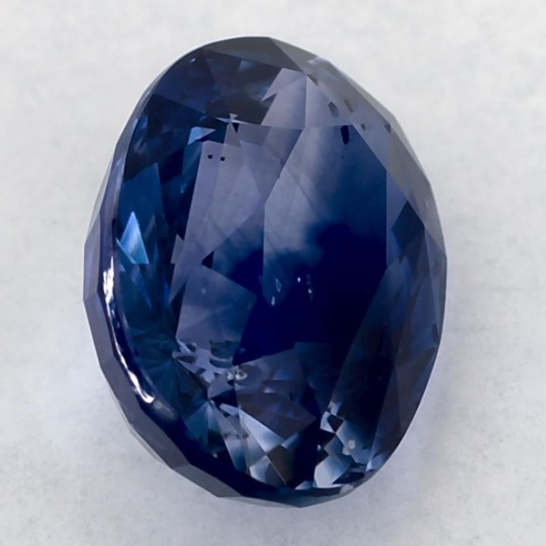 3.01 Karat Blauer Saphir Oval Loser Edelstein im Angebot 2