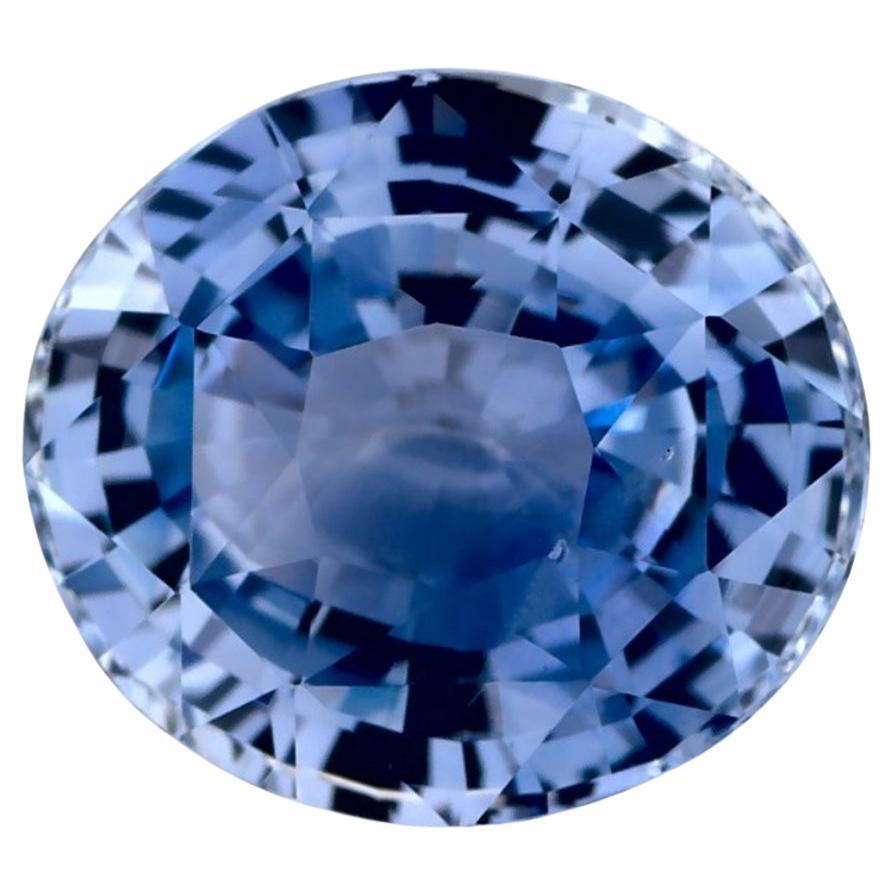 3.01 Ct Blue Sapphire Oval Loose Gemstone