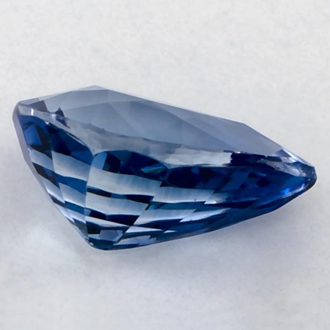 3,01 Karat blauer Saphir Birne zertifiziert loser Edelstein im Zustand „Neu“ im Angebot in Fort Lee, NJ