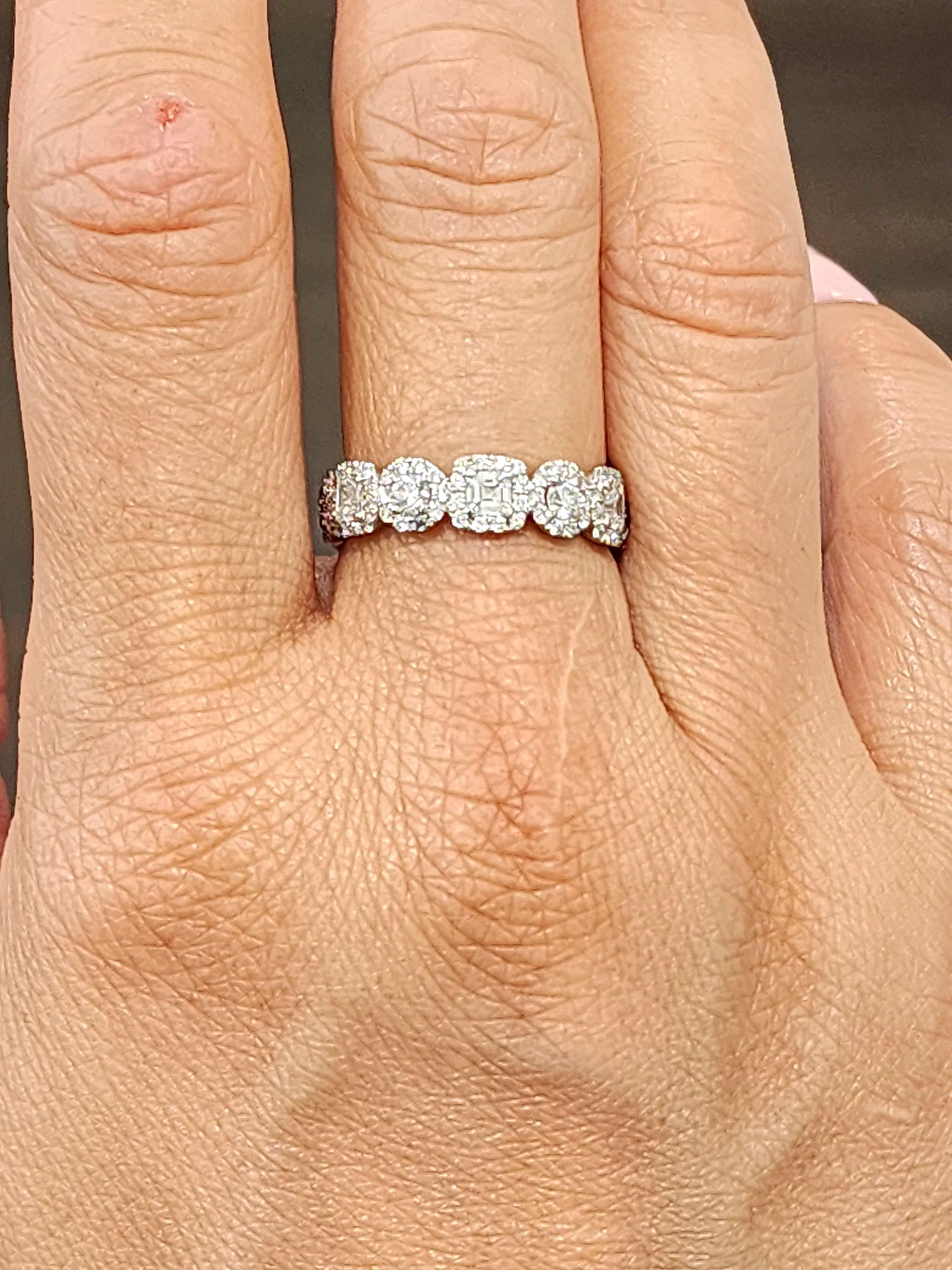 Modern 3.01 ct Diamond Eternity Ring For Sale