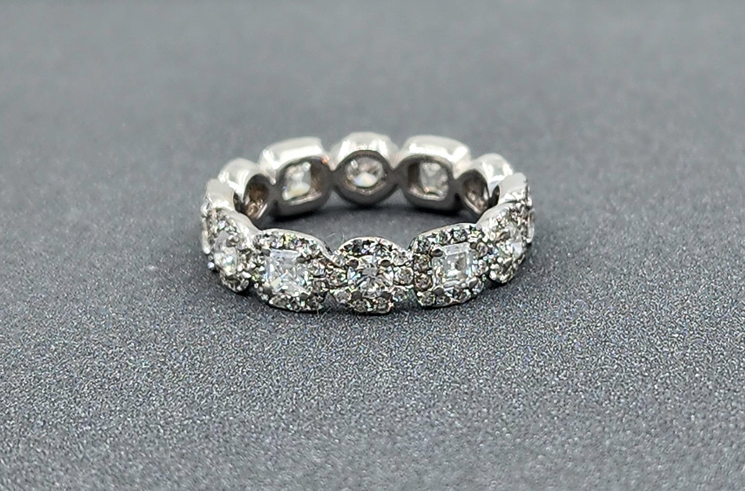 3.01 ct Diamond Eternity Ring In New Condition For Sale In Chicago, IL