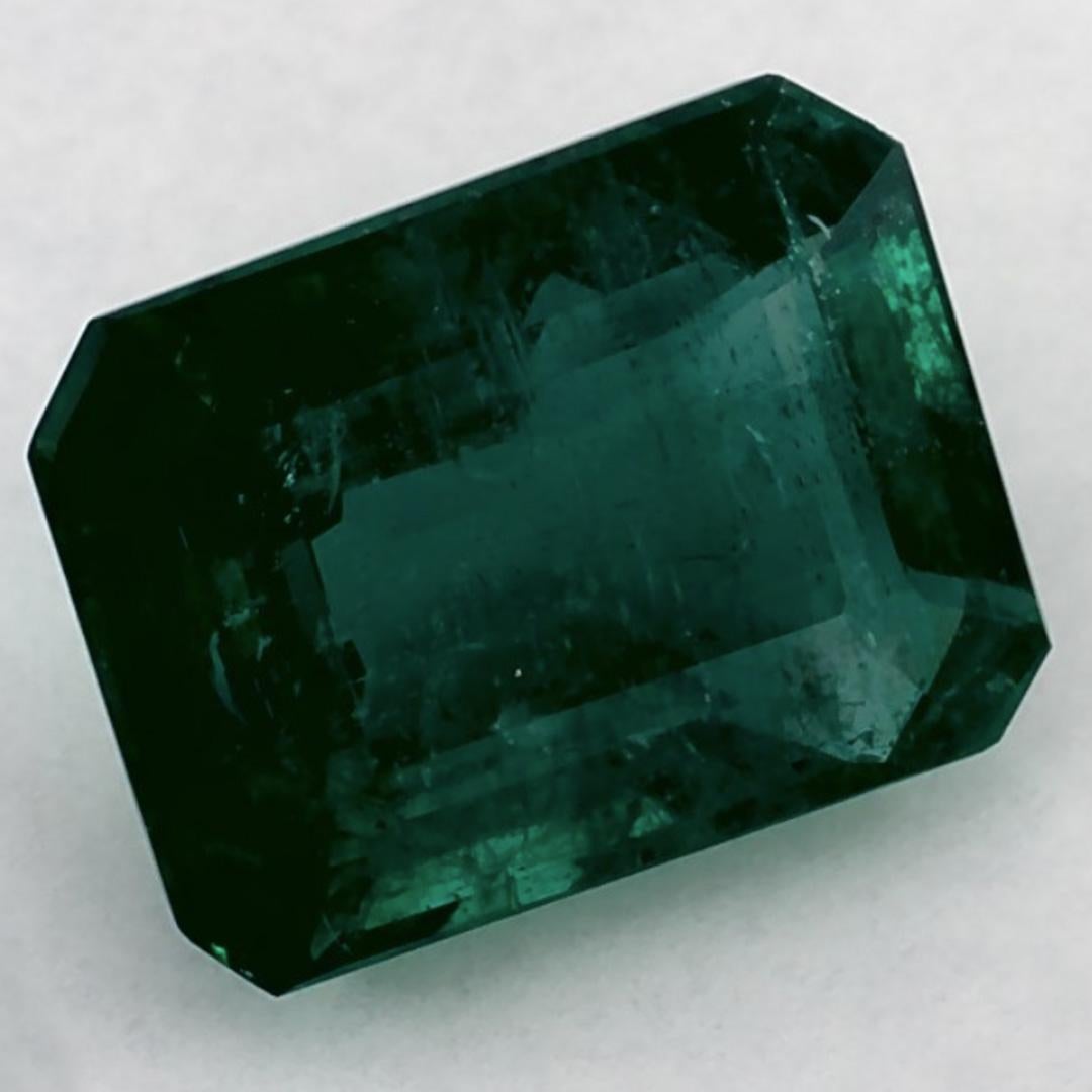 3.01 Ct Emerald Octagon Cut Loose Gemstone In New Condition For Sale In Fort Lee, NJ