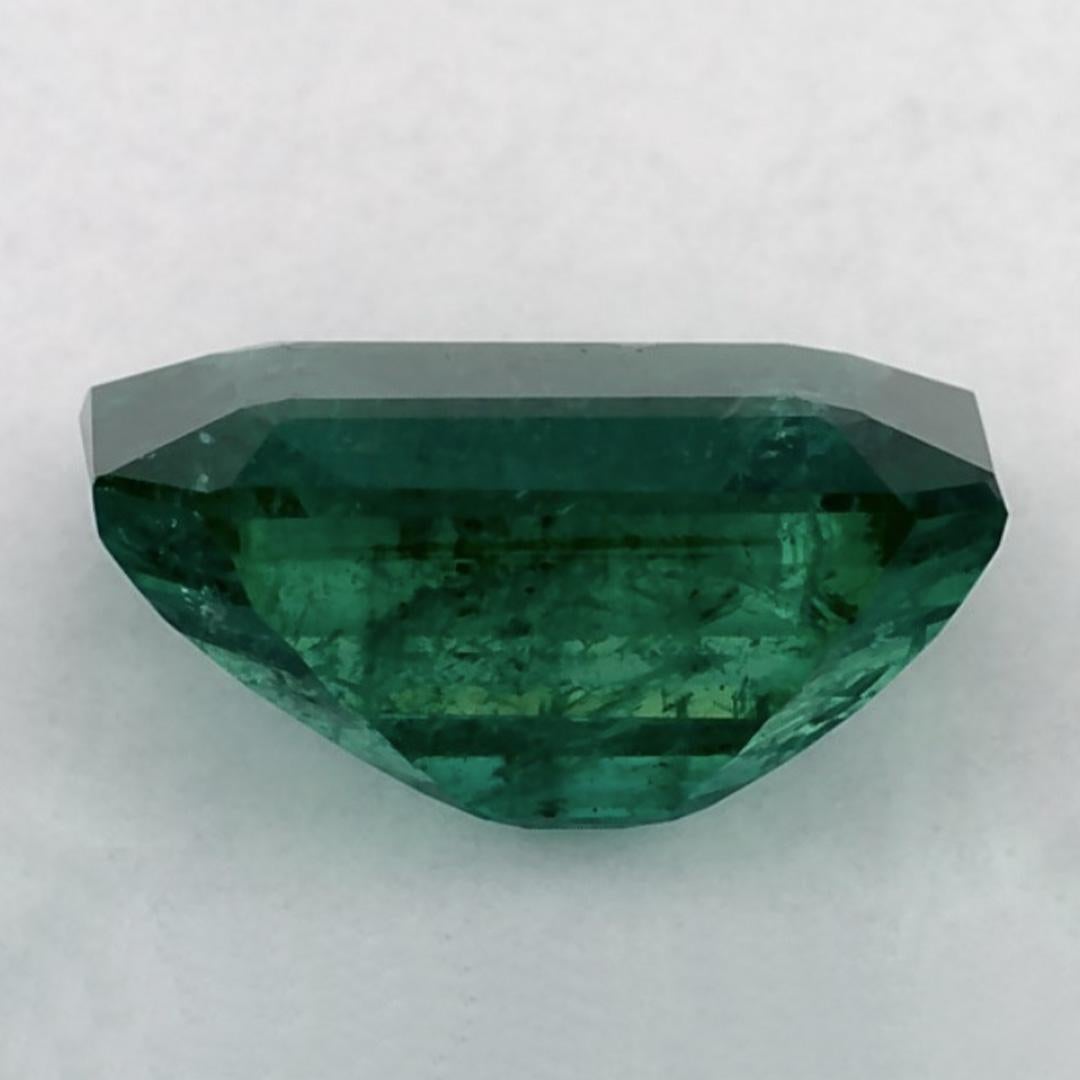 Women's or Men's 3.01 Ct Emerald Octagon Cut Loose Gemstone For Sale