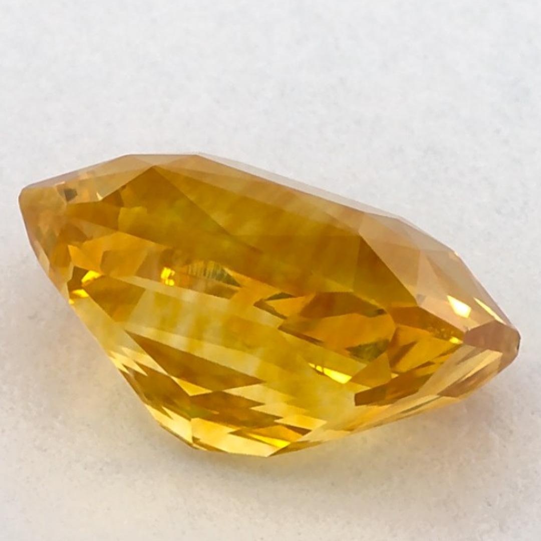 3.01 carati di zaffiro giallo ottagonale sciolto in vendita 1