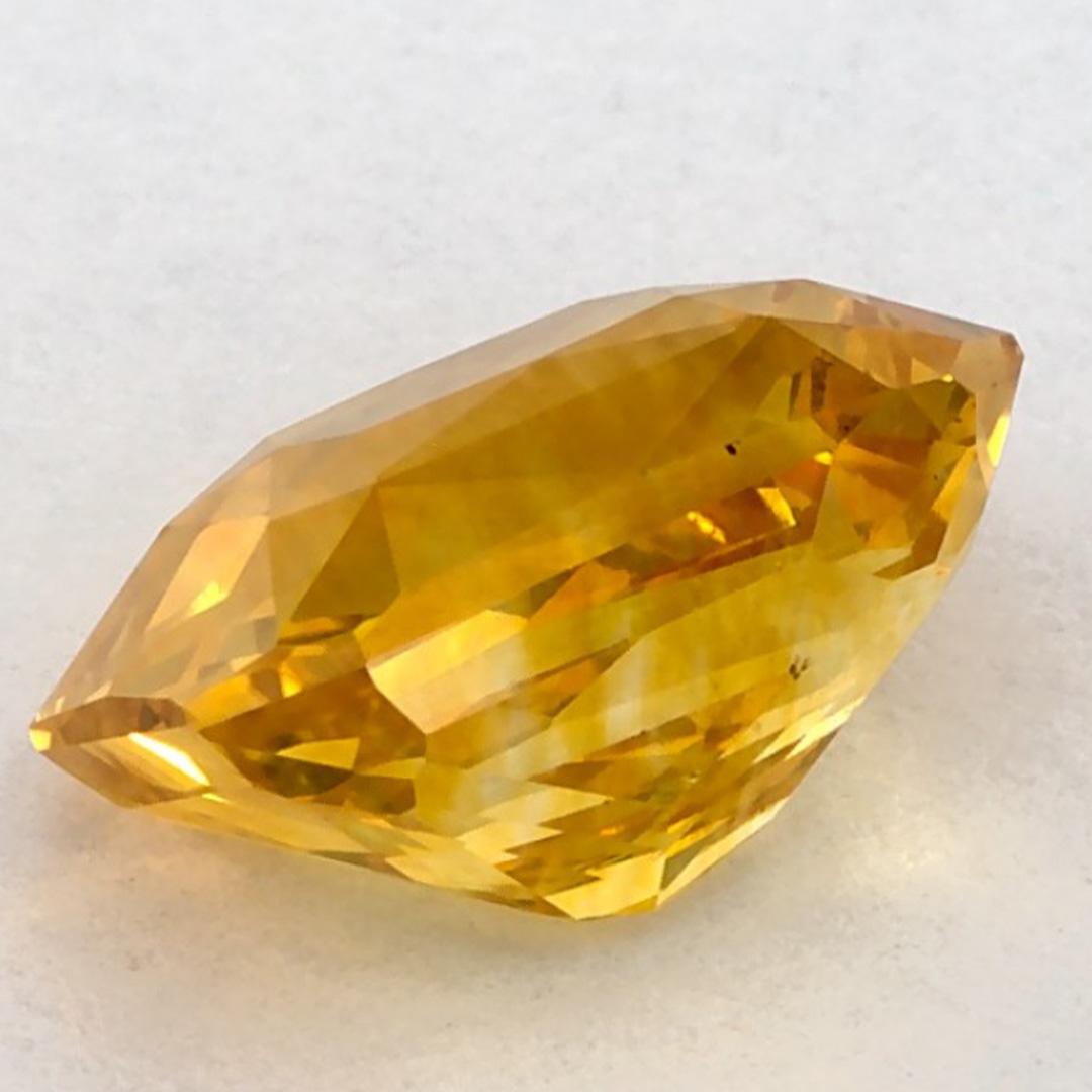 3.01 carati di zaffiro giallo ottagonale sciolto in vendita 3