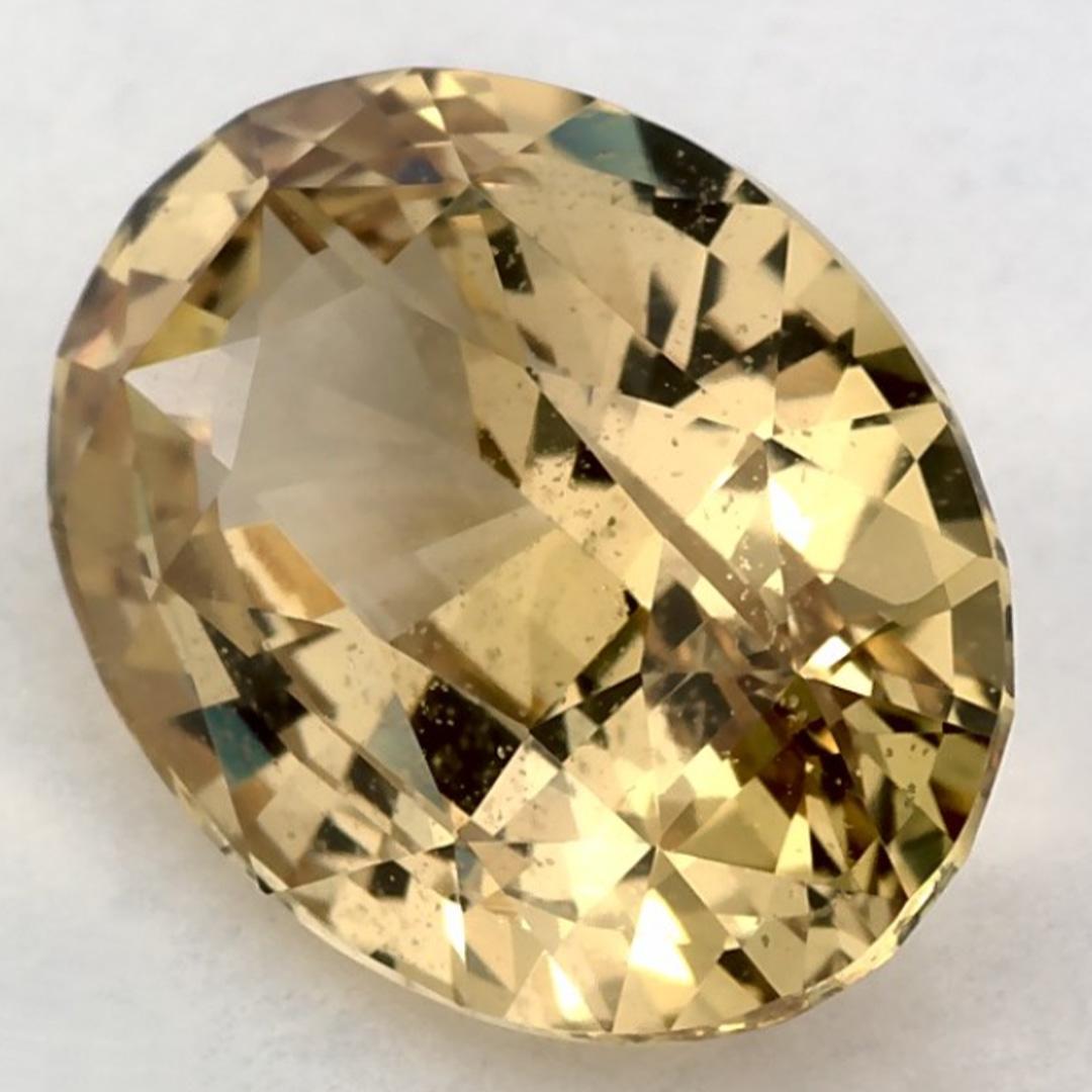3.01 Karat Gelber Saphir Oval Loser Edelstein (Ovalschliff) im Angebot
