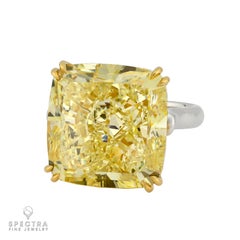 30.14ct Fancy Yellow Diamond Solitaire Ring by Spectra Fine Jewelry