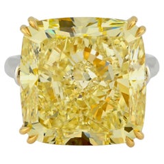 30.14ct Fancy Yellow Diamond Solitaire Ring by Spectra Fine Jewelry