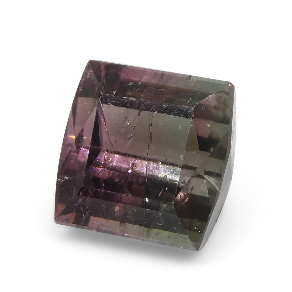 3,01 ct Turmalina Azul y Rosa Bicolor Tallada en Barril en venta 6