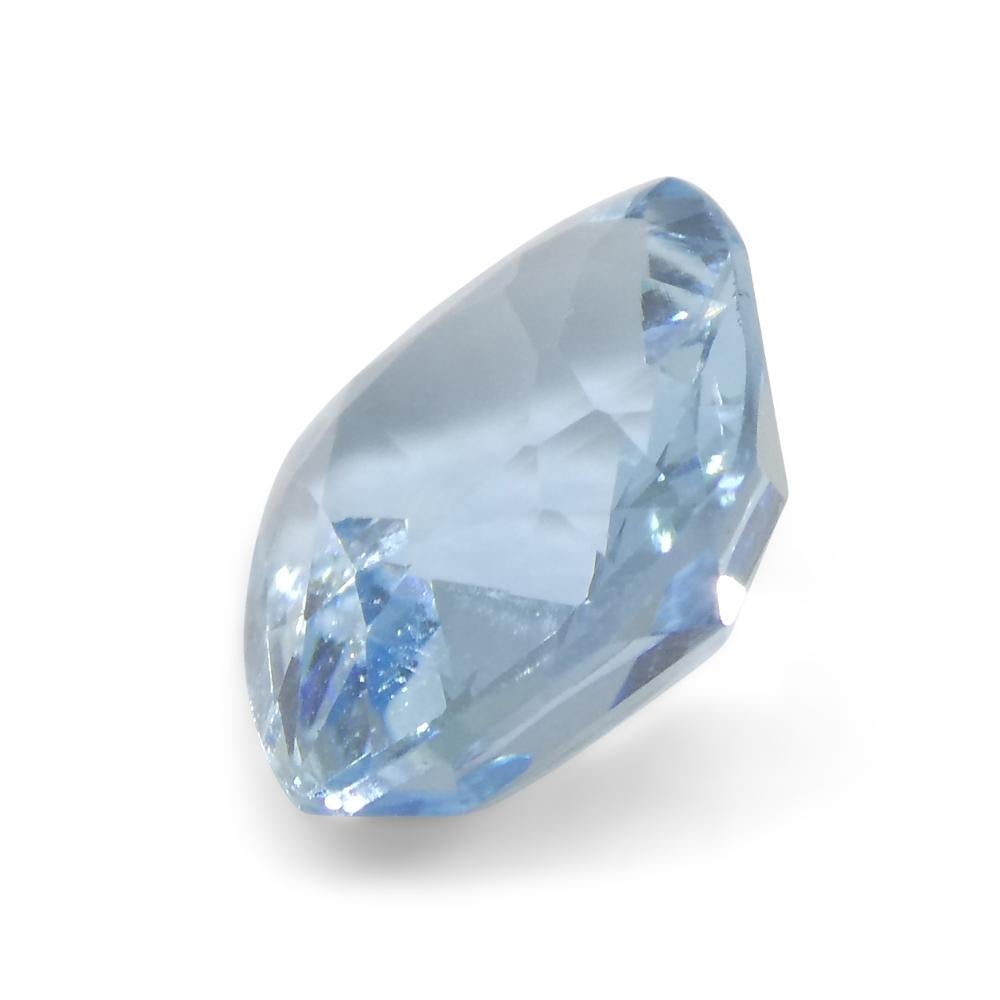 3.01ct Cushion Blue Aquamarine from Brazil For Sale 5