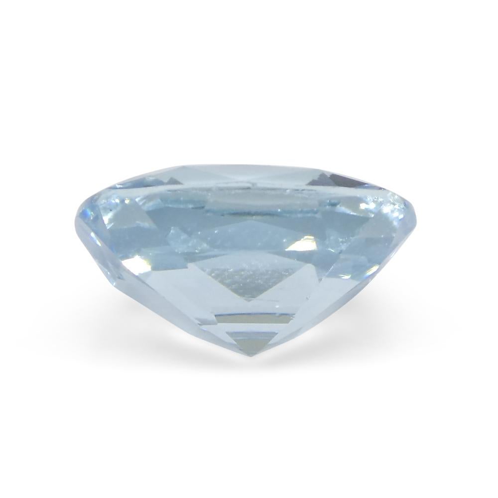 3.01ct Cushion Blue Aquamarine from Brazil For Sale 6
