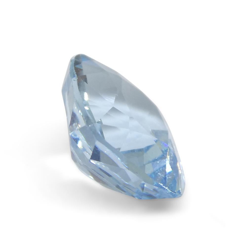 3.01ct Cushion Blue Aquamarine from Brazil For Sale 7