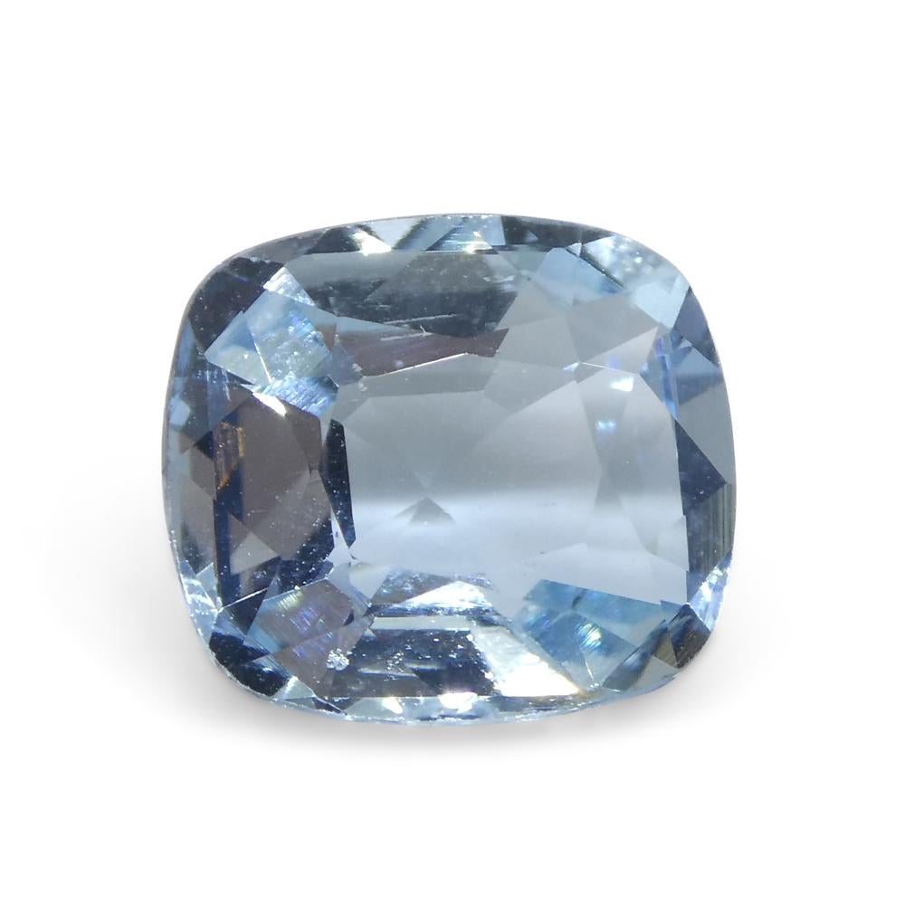 3.01ct Cushion Blue Aquamarine from Brazil For Sale 8