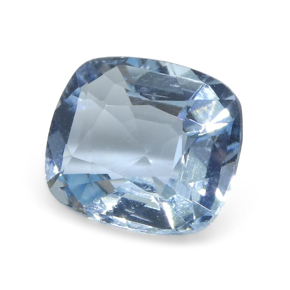 3.01ct Cushion Blue Aquamarine from Brazil For Sale 4