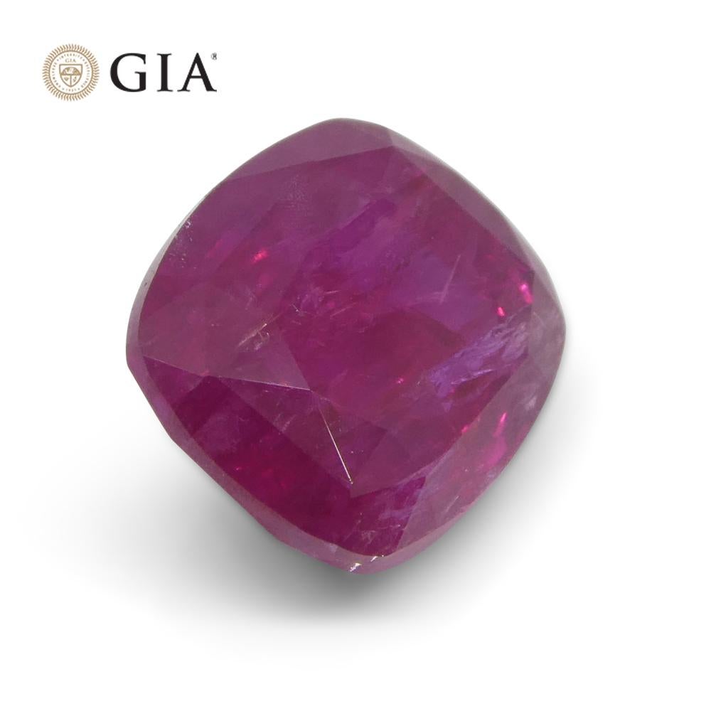 3.01ct Cushion Red Ruby GIA Certified Afghanistan Unheated  For Sale 4