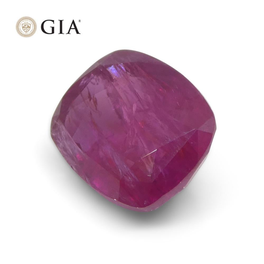 3.01ct Cushion Red Ruby GIA Certified Afghanistan Unheated  For Sale 6
