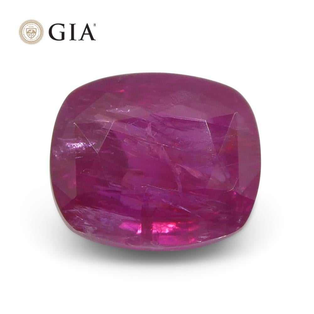 3.01ct Cushion Red Ruby GIA Certified Afghanistan Unheated  For Sale 7