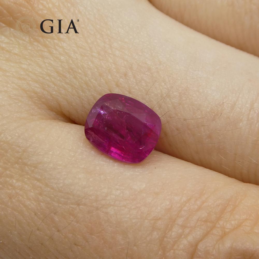 3.01ct Cushion Red Ruby GIA Certified Afghanistan Unheated  For Sale 8