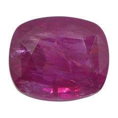 3.01ct Coussin Rubis Rouge GIA Certifié Afghanistan Non Chauffé