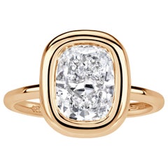 3.01ct Elongated Cushion Cut Lab Grown Diamond Engagement Ring