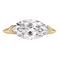 3.01ct Marquise Cut Lab Grown Diamond Engagement Ring