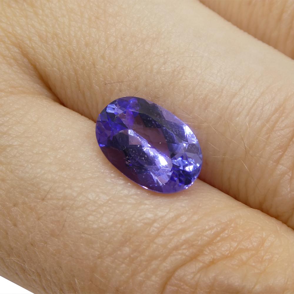 3.01ct Oval Blue Tanzanite from Tanzania For Sale 5