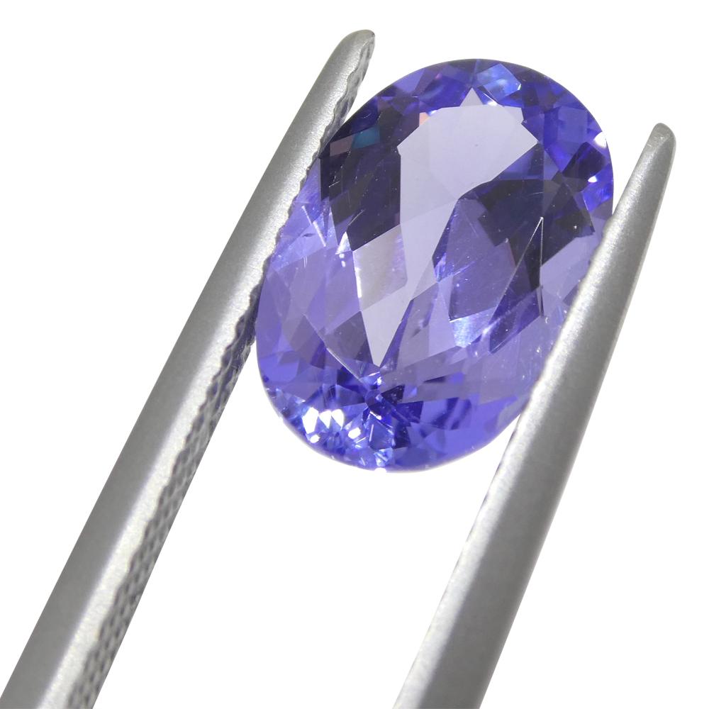Oval Cut 3.01ct Oval Blue Tanzanite from Tanzania For Sale