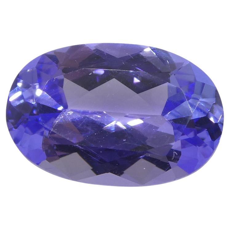 Tanzanite bleue ovale 3,01 carats provenant de Tanzanie