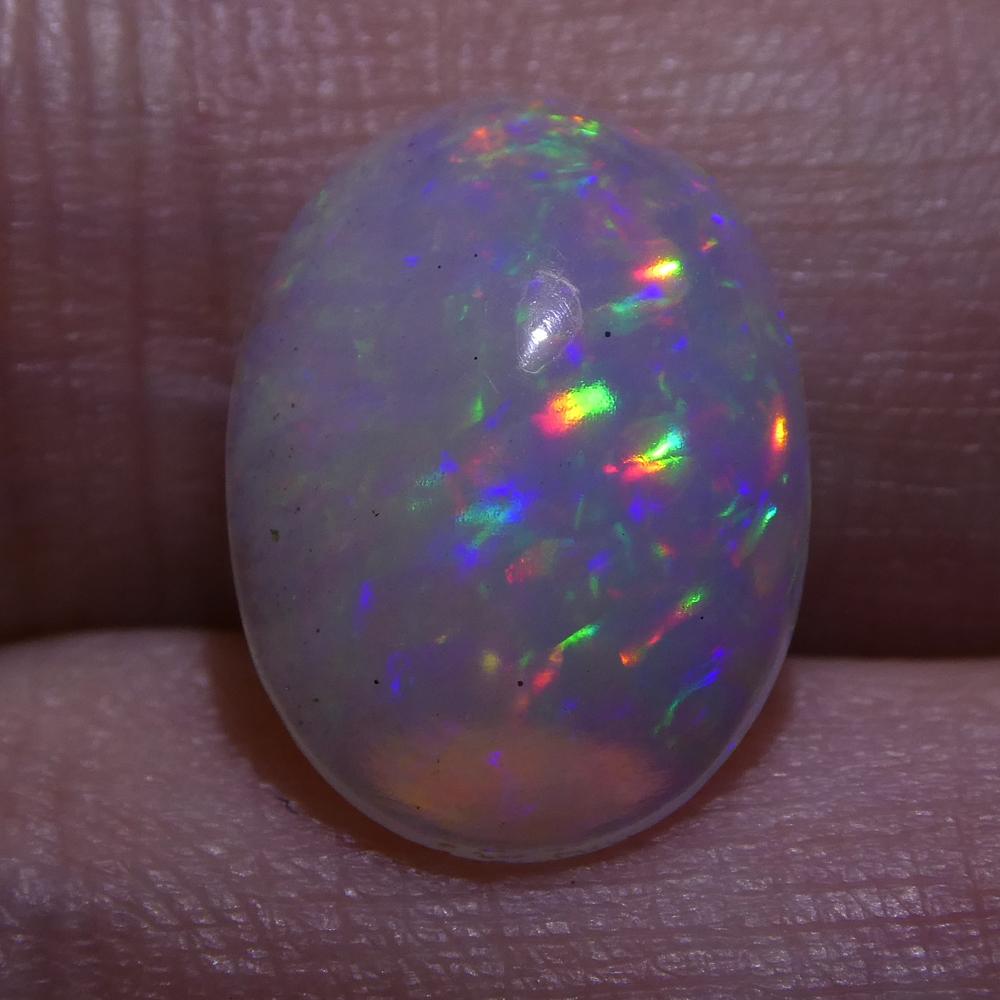 Description:

 

Gem Type: Opal
Number of Stones: 1
Weight: 3.01 cts
Measurements: 13.66x10.04x4.77 mm
Shape: Oval Cabochon
Cutting Style Crown: Cabochon
Cutting Style Pavilion:
Transparency: Translucent
Clarity: Translucent
Colour: Crystal base