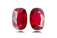 3.02 + 3.01 Carat Matching Pair of “Pigeon’s Blood” Rubies – GRS Certified