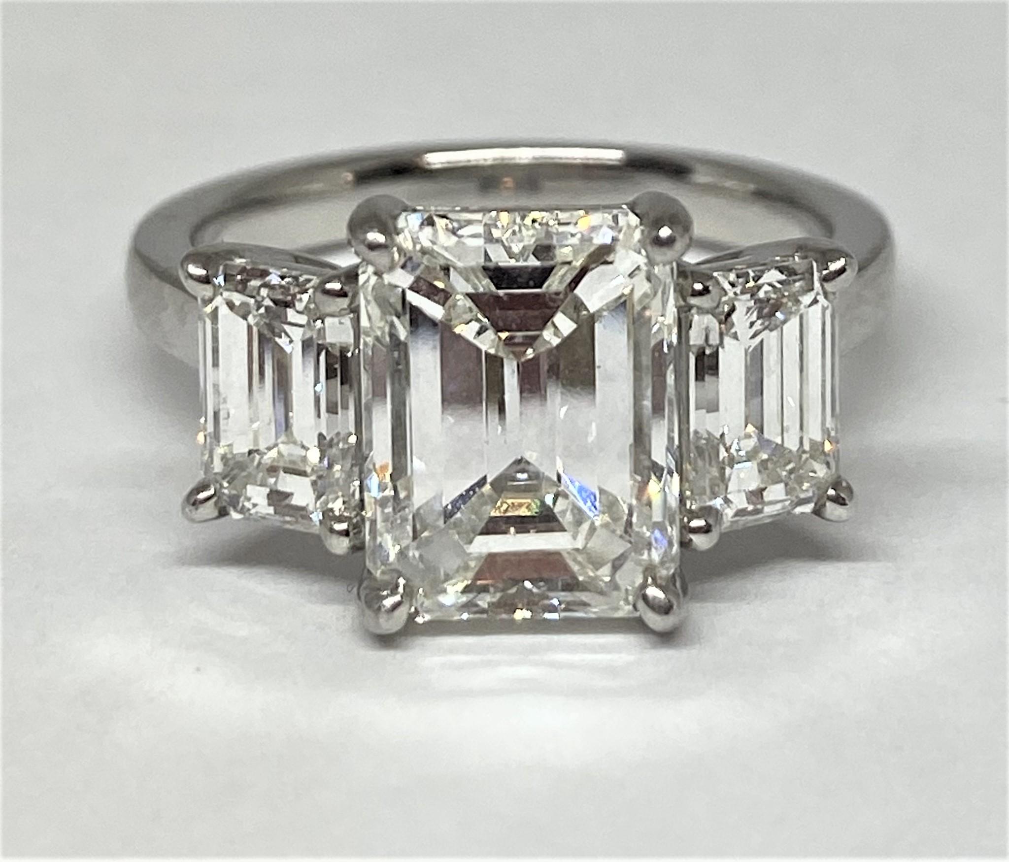 2.4 carat emerald cut diamond