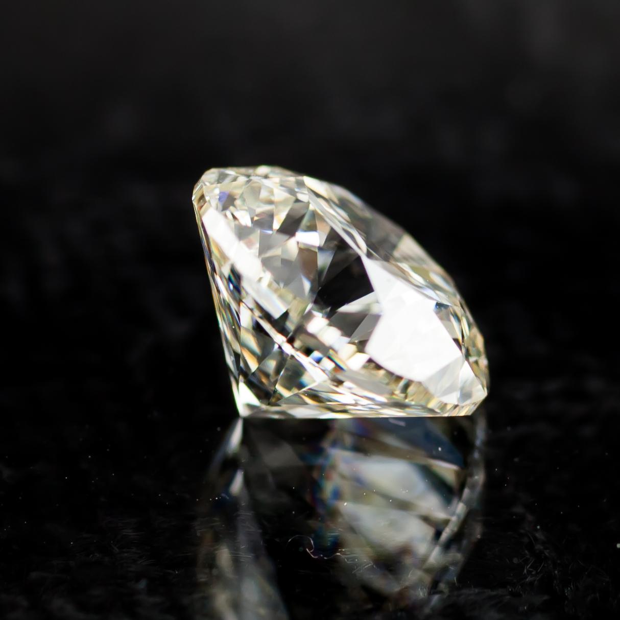 3,02 Karat Loser L / VS2 runder Diamant im Brillantschliff GIA zertifiziert (Rundschliff) im Angebot